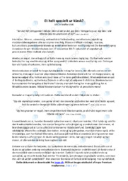 Et helt specielt ur-klask | Dansk Essay