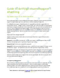 Guide til skriftlige eksamenopgaver i Afsætning | Guide
