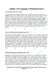 English The Language of Global Business | Analyse