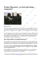 A Good Advertising Adaptation | Noter i engelsk | Over 2 sider