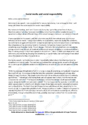Social media and social responsibility | Essay