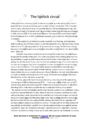 The lipstick circus | Analyse | Brian McCabe