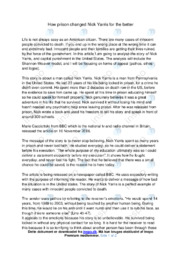 The story of Nick Yarris | English assignment