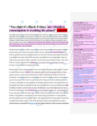 Too right it’s Black Friday our relentless consumption… | Analyse