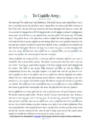 To cuddle Amy | Analyse | Nancy Kress