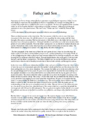 Father and Son | Analytical Essay | Bernard Mac Lavert