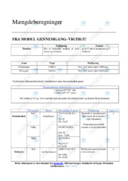 Mængdeberegninger | Opgave