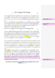 The lynching of Jube Benson | Essay