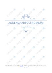 Andengradpolynomium | Noter i matematik | Over 11 sider