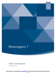 Vækst Og Regression | Emneopgave | Matematik