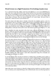 Wood Grouse on a High Promontory Overlooking Canada | by David Guterson, 1996 | Essay