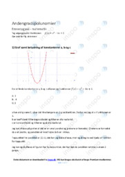Andengradspolunomier | Emneopgave