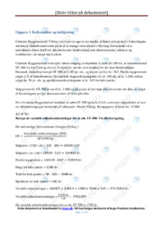 Kalkulation og indtjening | Analyse