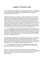 Analyse af ”Det første møde”