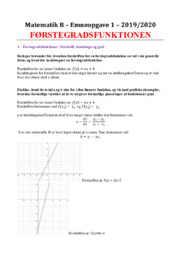 Matematik B | Førstegradsfunktionen
