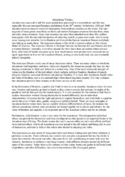 American Values | Engelsk