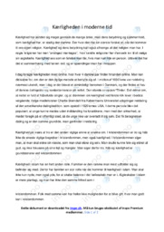 Kærligheden i moderne tid | Dansk Essay