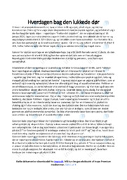Hverdagen bag den lukkede dør | Opgave