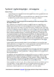 Tyskland i mellemkrigstiden | Opgave