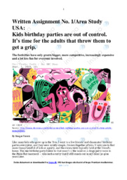 Area Study USA | Essay