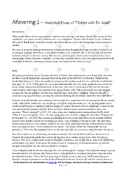 Dinner with Dr. Azad | Analytical essay