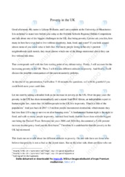 Poverty in the UK | Essay