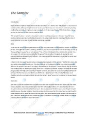 The Sampler | Essay