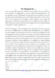 The Whipping Boy | Analytical Essay | Richard Gibney