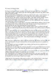 No Country for Single Women | Analysis | BBC News