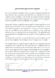 Characterization of the narrator in Sunshine | Opgave