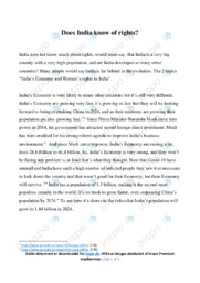 Does India know of rights | Essay