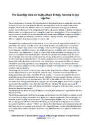 Learning to live together | Opgave