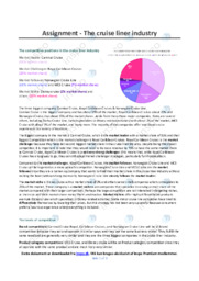 The cruise liner industry | Afsætning