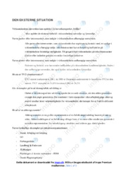 Den eksterne situation | Analyse