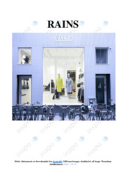 RAINS ApS | Afsætning