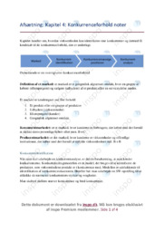 Konkurrenceforhold | Noter Afsætning