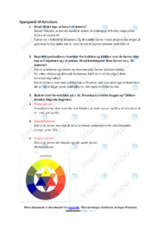 Spørgsmål til farvelære | Noter Billedekunst