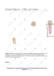Celler og Osmose | Raport