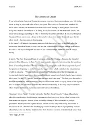 The American Dream Essay | Analyse af 3 Engelske tekster
