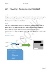 Salt i havvand Rapport | fordampnings forsøg & Titrering