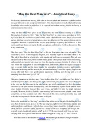 May the Best Man Win | Analytical essay