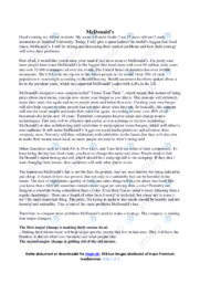 McDonald’s | Speech