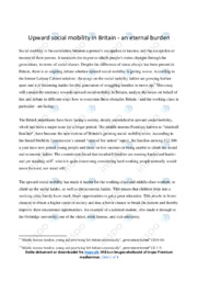 Upward social mobility in Britain | Analytical essay
