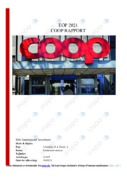 Coop AS | Afsætning Case