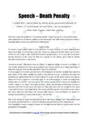 Death Penalty | Speech
