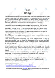 Jane Kønig AS | Analyse | Afsætning