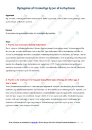 Optagelse af kulhydrater | Forsøg