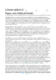 Pigen, der trådte på brødet | Analyse | H.C Andersen