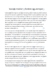 Sociale medier | fordele og ulemper | Dansk Stil
