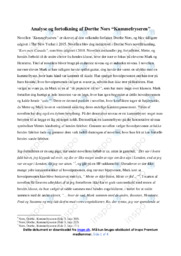 Kummefryseren | Noter Analyse | Dorthe Nors